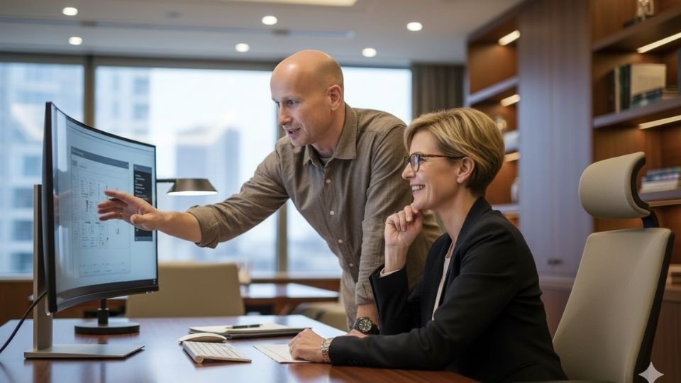 Dave Helping A Client